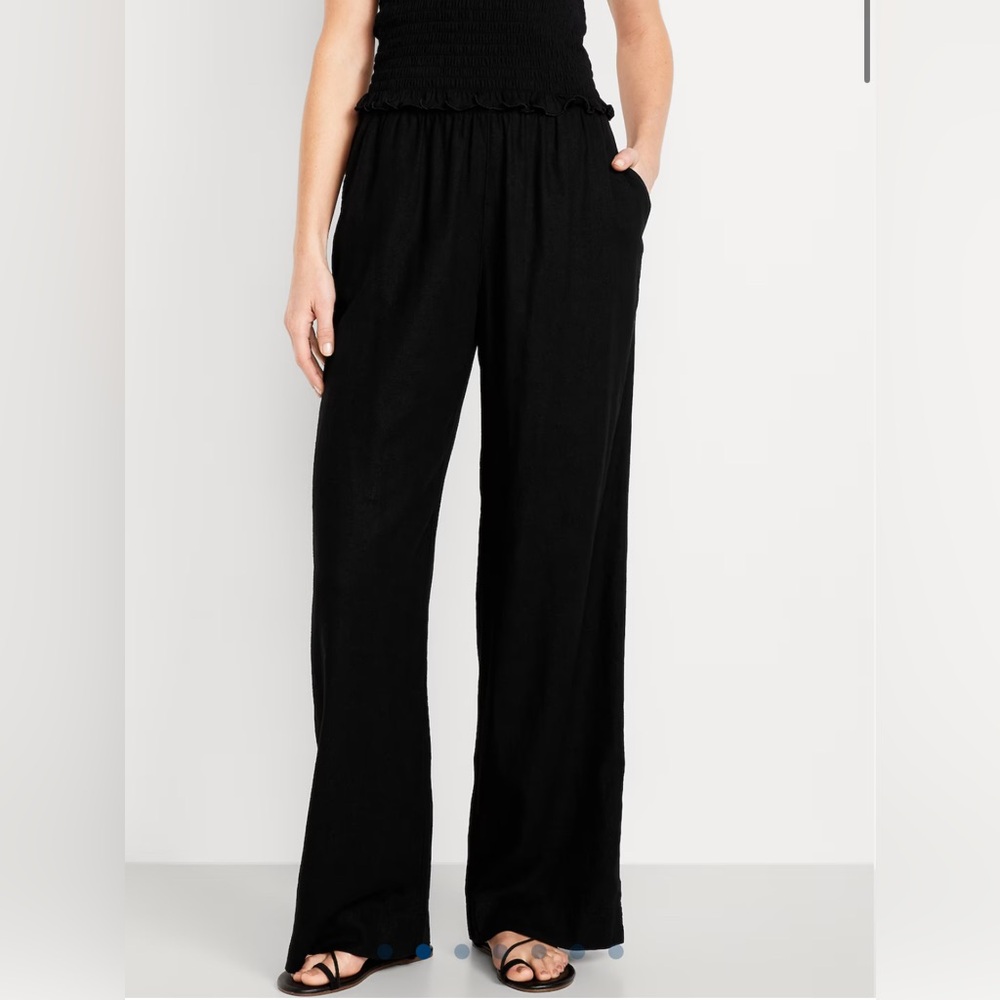 Old Navy wide-leg linen-blend pants